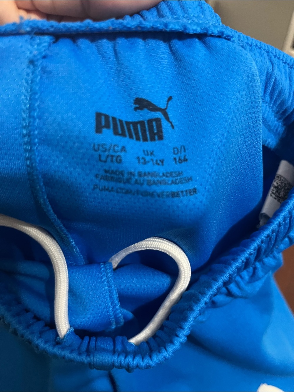 Puma Kids Electric Blue Swim Shorts with Elastic Waist